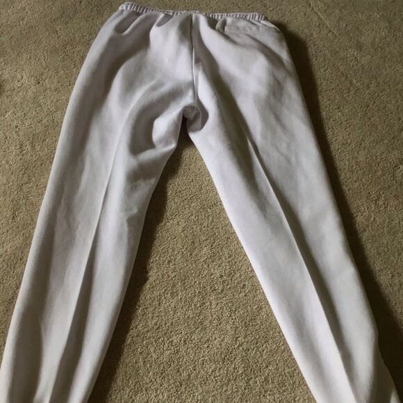Vintage Laced Up Sneak Gallery GOAT White Sweatpants - Picture 5 of 7